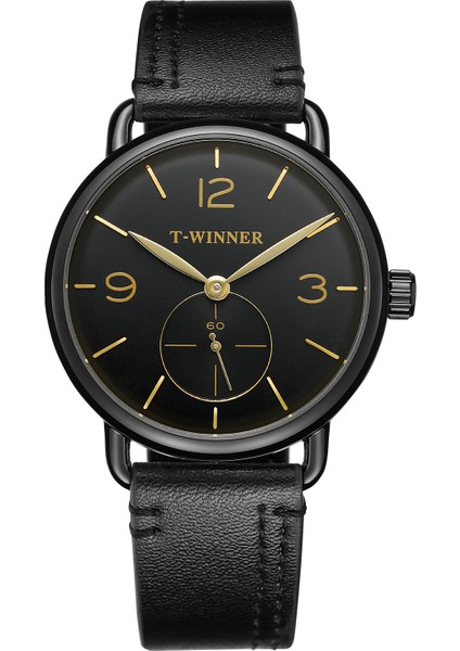 Stil 10 T-Kazanan Basit Rüzgar Çift Ekran Boyutu Daire Mekanik Saat Siyah ve Beyaz Yuvarlak Bilek Kayışı Saat (Yurt Dışından) fırsatları