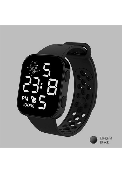 Siyah 3 Erkek Spor Elektronik Saat LED Akıllı Gece Lambası Erkekler Kadınlar Için Ekran Çocuk Kol Saati Koşu Spor Bileklik Sıcak (Yurt Dışından)