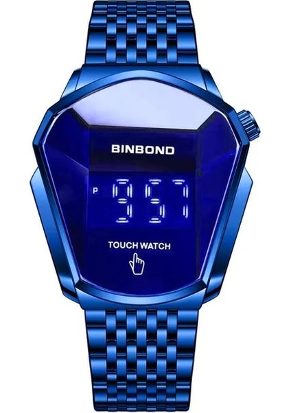 Dokunmatik Mavi Orijinal Bınbond Üst Marka Lüks Askeri Moda Spor Izle Erkekler Altın Bilek Saatler Adam Saat Rahat Chronograph Kol Saati (Yurt Dışından)