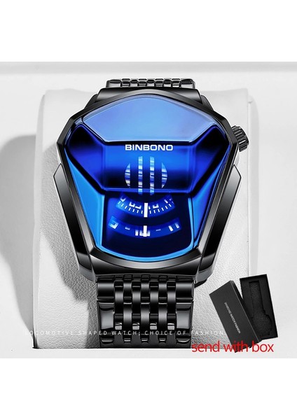 Dokunmatik Mavi Orijinal Bınbond Üst Marka Lüks Askeri Moda Spor Izle Erkekler Altın Bilek Saatler Adam Saat Rahat Chronograph Kol Saati (Yurt Dışından)