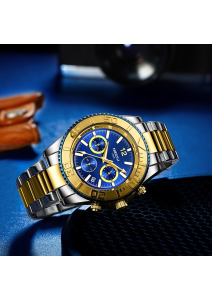 Bir Nıbosı Rahat Spor Erkek Saatler Chronograph Paslanmaz Dalgıç Izle Kol Saati Büyük Kadran Kuvars Saat Aydınlık Relogio Masculino (Yurt Dışından) fiyatları