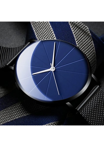 Gösterildiği Gibi 6 2022 Minimalist Erkek Moda Saatler Basit Erkekler Iş Ultra Ince Paslanmaz Çelik Hasır Kemer Kuvars Izle Relogio Masculino (Yurt Dışından)