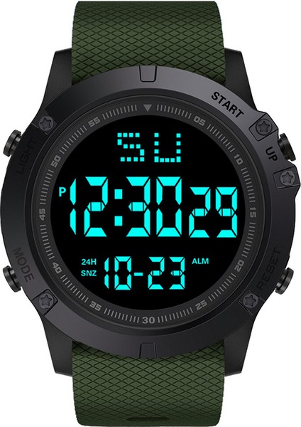 Siyah --- A1 Erkekler Spor Izle Çok Fonksiyonlu Askeri Spor Saat Su Geçirmez Aydınlık LED Dijital Çocuk Izle Büyük Kadran Öğrenci Elektronik Saat (Yurt Dışından)