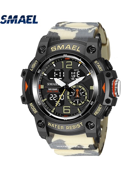 Canmouflage Sıyah Smael Sportif Izle Erkekler Için Su Geçirmez Kronograf Alarm Hesap Makinesi Saat Rahat Hediyeler Fikirleri Erkek Reloj Hombre 8007 (Yurt Dışından) fiyatları