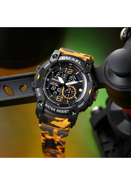 Canmouflage Sıyah Smael Sportif Izle Erkekler Için Su Geçirmez Kronograf Alarm Hesap Makinesi Saat Rahat Hediyeler Fikirleri Erkek Reloj Hombre 8007 (Yurt Dışından) indirimleri