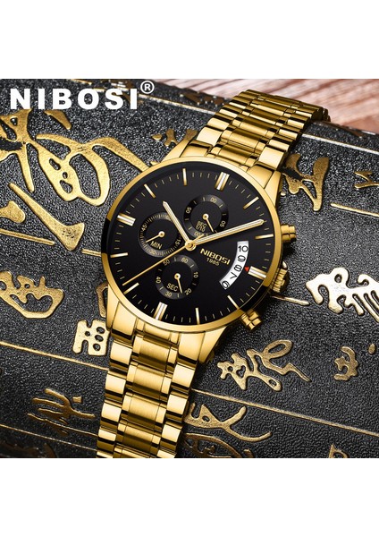 19 Nıbosı Erkekler Saatler Lüks Ünlü Üst Marka Erkek Moda Günlük Elbise Izle Askeri Kuvars Kol Saatleri Relogio Masculino Saat (Yurt Dışından) fiyatları