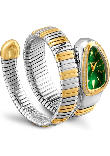 Gümüş Altın Yeşil Gümüş Çelik Bilezik Saatler Kadınlar 2022 Moda Bayanlar Kuvars Izle Kadın Yılan Şekli Relogio Femenino Yaratıcı Xfcs Bileklik Yeni (Yurt Dışından) indirimleri