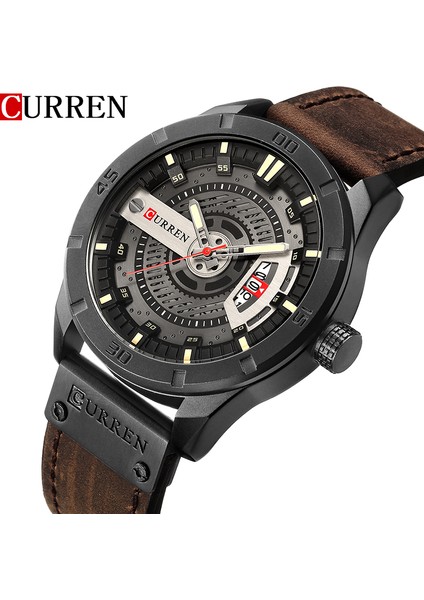 Siyah Beyaz Curren 8301 Spor Saat Lüks Marka Askeri Saatler Erkek Analog Tarih Kuvars Izle Erkekler Rahat Deri Bilek Izle Dropshipping (Yurt Dışından)