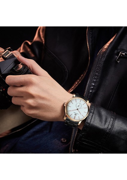 Bo Siyah-Rg-Beyaz Forsınıng Minimalist Erkekler Mekanik Saat Otomatik Erkek Saatler Top Marka Lüks Paslanmaz Çelik Kayış Relogio Masculino Yeni (Yurt Dışından) indirimleri