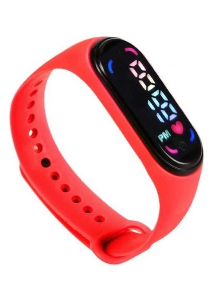 Kırmızı Çocuk Kol Saati Şık Unisex Su Geçirmez Çocuklar Elektronik Kol Saati Açık Çocuk Kol Saati Çocuk Izle (Yurt Dışından)