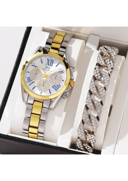 1 Izle Lüks Kadın Saatler Moda Paslanmaz Çelik Bilezik Izle Kadın Casual Saat Elbise Bayanlar Kuvars Kol Saati Relogio Feminino (Yurt Dışından) fırsatları