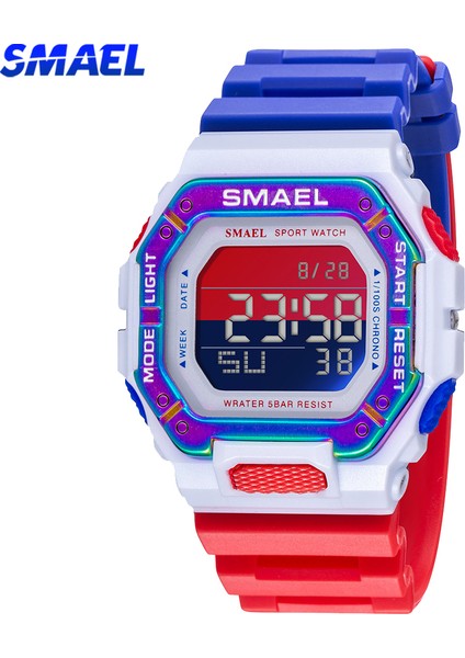 1801 Siyah Turuncu Smael Erkekler Için Dijital Saat 50 M Su Geçirmez LED Ekran Otomatik Tarih Elektronik Kol Saati Askeri Spor Saatler Erkek Часы Мужские (Yurt Dışından) fiyatları