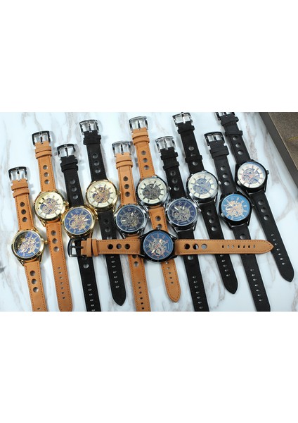 Stil 10 Forsınıng Mekanik Saat Içi Boş Çift Çivi Ölçekli Mekanik Saat Eğlence Tek Halkalı Kemer Izle Çeşitli Renkler (Yurt Dışından) fırsatları