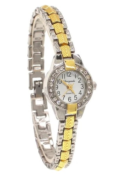 Jb Beyaz Yeni Moda Altın Saatler Kadınlar Lüks Marka Paslanmaz Çelik Bilezik Saatler Bayanlar Kuvars Elbise Saatler Reloj Mujer (Yurt Dışından)
