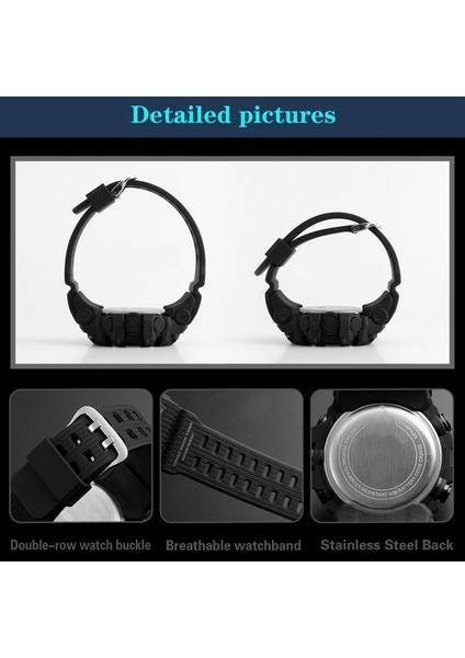 Siyah Moda Piyade Spor Elektronik Izle Yeni LED Su Geçirmez G Aydınlık Şok El Saati Erkekler Kadınlar Için Dijital Maliyet Kol Saati (Yurt Dışından)