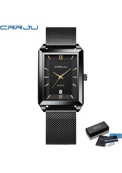 Siyah Altın Kutu Crrju Altın Izle Kadın Saatler Bayanlar Yaratıcı Çelik Kadın Bilezik Saatler Kadın Saat Relogio Feminino Montre Femme (Yurt Dışından)