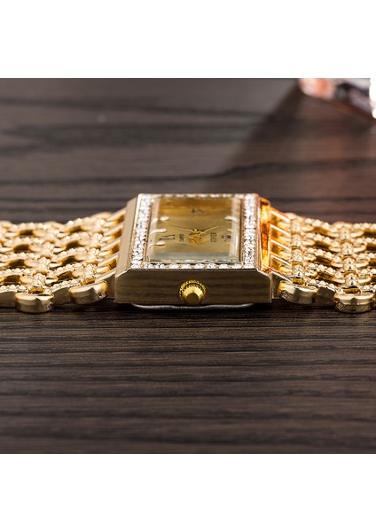 Stil 1 2021 Lüks Kadın Altın Paslanmaz Çelik Bilezik Izle Bayanlar Moda Içi Boş Kemerli Elbise Izle Kadın Casual Saat Relogio Sıcak (Yurt Dışından) fırsatları