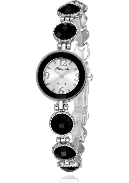 Gümüş Moda Gül Altın Izle Kadın Saatler Kişilik Alaşım Kadın Bilezik Saatler Göz Alıcı Bayanlar Kuvars Kol Saati Kadın Saat (Yurt Dışından)