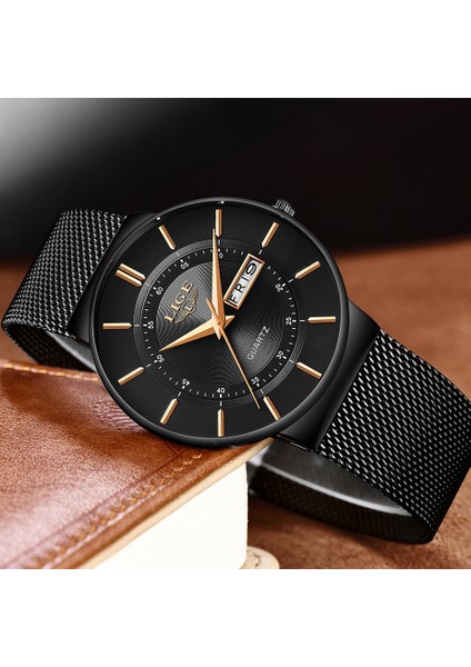 Siyah Gül Altın Lıge Erkek Saatler Üst Marka Lüks Su Geçirmez Ultra Ince Tarih Saat Erkek Çelik Kayış Rahat Kuvars Izle Erkekler Spor Kol Saati (Yurt Dışından) modelleri