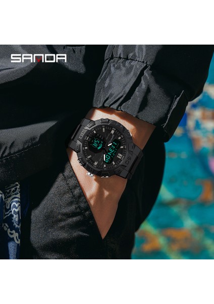 Siyah Sanda Marka Erkek Izle 50 M Su Geçirmez Şok Askeri Spor Saatler Erkek Dijital Elektronik Saat Lüks Erkek Kuvars Kol Saati (Yurt Dışından) modelleri