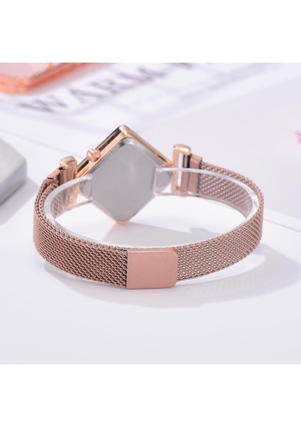 Mavi Set Lüks Bilezik Saatler Kadınlar Için Basit Mor Manyetik Kare Kadranlı Kemer Elbise Kuvars Saat Bayanlar Kol Saati Relogio (Yurt Dışından) fiyatları