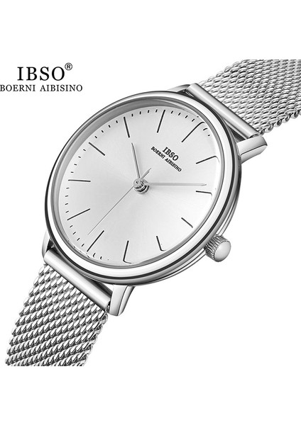 B3623B-WE-SR-SS Ibso Kadın Bilezik Izle Moda Cenevre Tasarımcı Japonya Kuvars Şerit Paslanmaz Çelik Kadın Hediye Kol Saatleri Relogio Feminino (Yurt Dışından) fırsatları