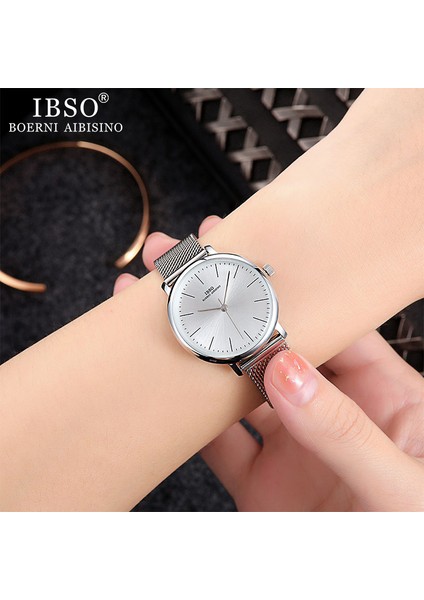 B3623B-WE-SR-SS Ibso Kadın Bilezik Izle Moda Cenevre Tasarımcı Japonya Kuvars Şerit Paslanmaz Çelik Kadın Hediye Kol Saatleri Relogio Feminino (Yurt Dışından) indirimleri