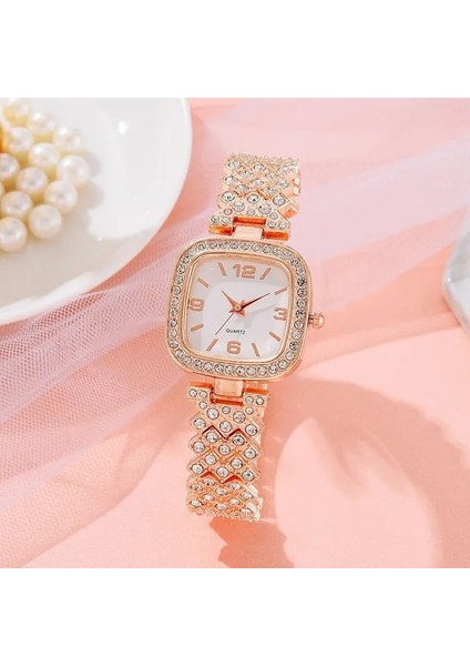 1 Izle 2 Adet Set Quartz Saat 2022 Yeni Moda Lüks Tam Elmas Bayanlar Bilezik Saatler Kadın Kadın Saat Relogio Feminino (Yurt Dışından)