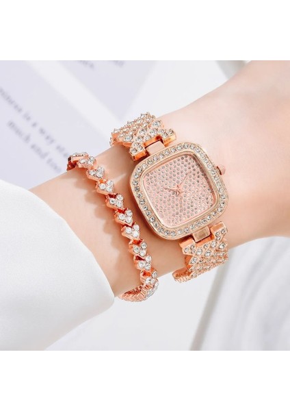 1 Izle 2 Adet Set Quartz Saat 2022 Yeni Moda Lüks Tam Elmas Bayanlar Bilezik Saatler Kadın Kadın Saat Relogio Feminino (Yurt Dışından) indirimleri