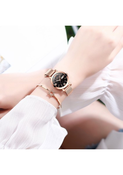 Gül Altın Kahverengi Lls Lüks Moda Kadın Bilezik Izle Kadın Rahat Su Geçirmez Kuvars Bayan Elbise Saatler Hediye Sevgilisi Saat Relogio Feminino (Yurt Dışından) fiyatları