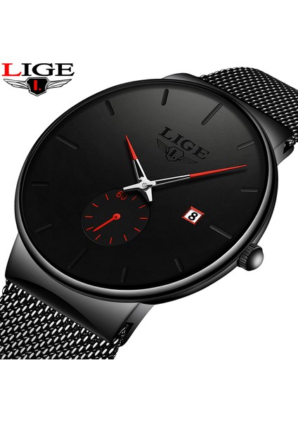Siyah Mavi 2023 Lıge Erkek Saatler Üst Marka Lüks Moda Bilek Izle Erkekler Için Kuvars Saat Saat Erkek Ultra-Ince Örgü Kemer Su Geçirmez + Kutu (Yurt Dışından) fiyatları