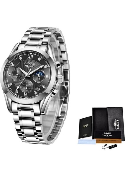 Gümüş Siyah Lıge 2021 Yeni Altın Izle Kadın Saatler Bayanlar Yaratıcı Çelik Kadın Bilezik Saatler Kadın Su Geçirmez Saat Relogio Feminino (Yurt Dışından)