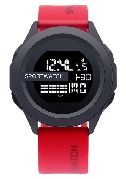 1-Red Spor Saat Moda Dijital Erkek Saatler Büyük Kadran Su Geçirmez Aydınlık Elektronik Saat Askeri Erkek Saatler Çocuklar Için LED Saat (Yurt Dışından)