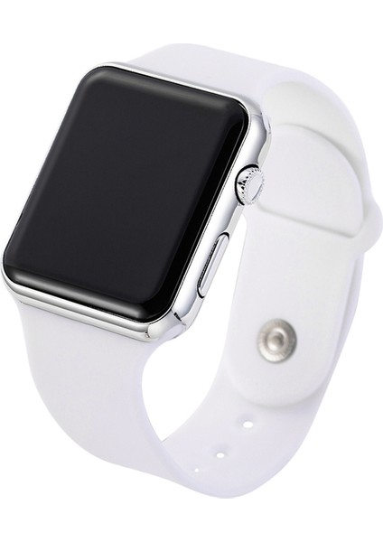 Beyaz Gümüş Erkek Saatler Moda Spor Izle LED Lüks Erkekler Dijital Ordu Spor Su Geçirmez Spor Kadın Izle Relogio Feminino Saat (Yurt Dışından)