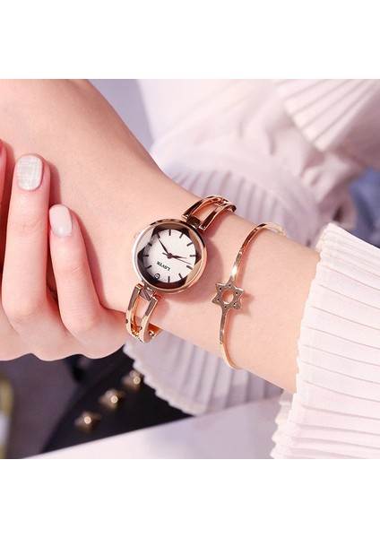 Beyaz Marka Bayanlar Bilezik Saatler Kadınlar Için Izle Moda Elbise Izle Montre Femme Lüks Kadın Saat Kol Saati Relogio Feminino (Yurt Dışından)