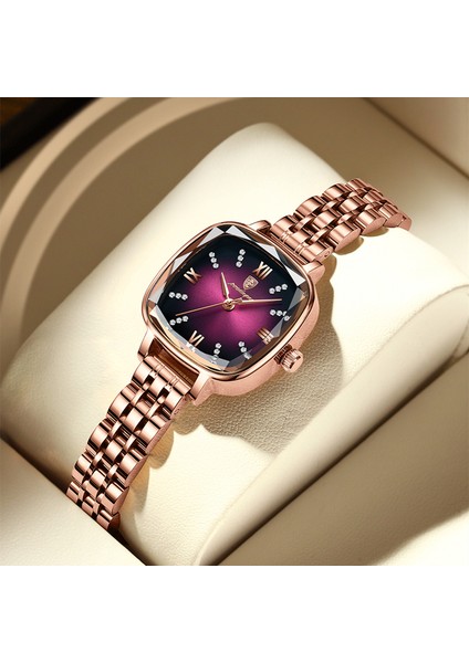 Altın-3 Lüks Kristal Kadın Bilezik Saatler Üst Marka Moda Elmas Bayanlar Kuvars Izle Çelik Kadın Kol Saati Montre Femme Relogio (Yurt Dışından) fiyatları