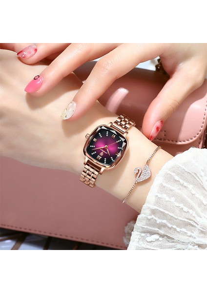 Altın-3 Lüks Kristal Kadın Bilezik Saatler Üst Marka Moda Elmas Bayanlar Kuvars Izle Çelik Kadın Kol Saati Montre Femme Relogio (Yurt Dışından) modelleri