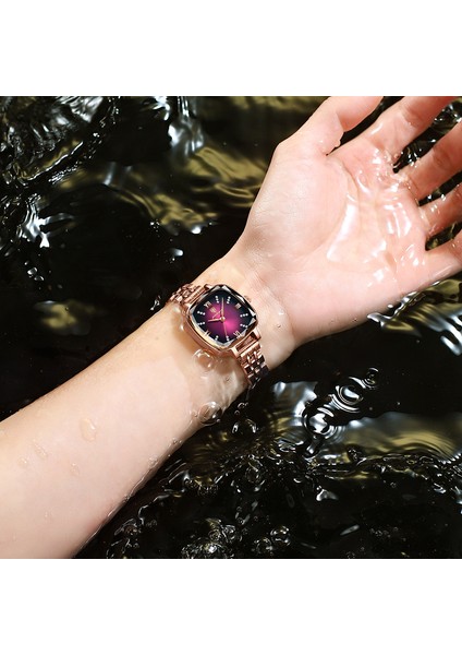Altın-3 Lüks Kristal Kadın Bilezik Saatler Üst Marka Moda Elmas Bayanlar Kuvars Izle Çelik Kadın Kol Saati Montre Femme Relogio (Yurt Dışından) fırsatları