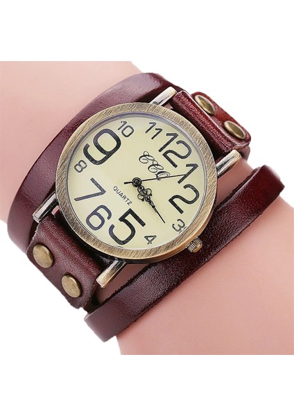 Turuncu Lüks Marka Vintage Inek Deri Bilezik Izle Kadın Deri Bambu Kadın Saati Klasik Reloj Mujer 2019 Relogio Feminino (Yurt Dışından) fiyatları