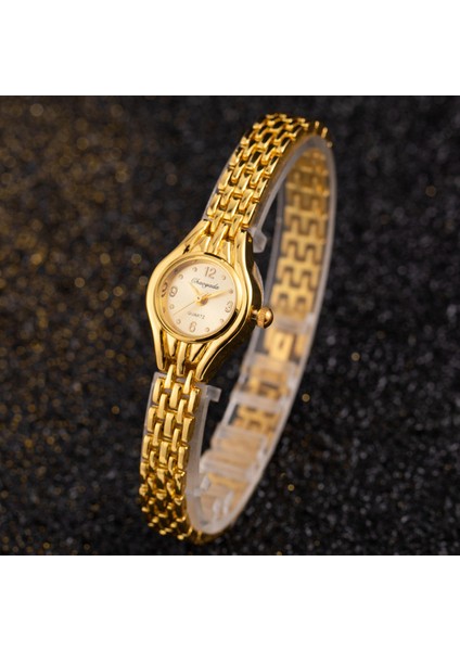 Altın 5 Üst Marka Kuvars Izle Hodinky Kadın Altın Bilezik Saatler Gündelik Elbise Çelik Ceasuri Kadın Kol Saati Relogio Feminino (Yurt Dışından)