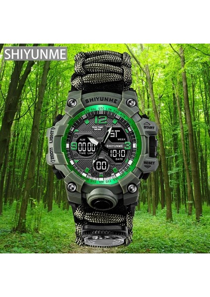 Siyah Kutu ile Açık Hayatta Kalma Askeri Saat Su Geçirmez Çok Fonksiyonlu Hayatta Kalma Kiti Askeri Taktik Paracord Izle Pusula Spor Saat (Yurt Dışından) modelleri