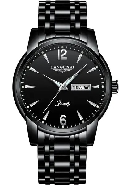 616-TÜM Siyah Poedagar Üst Marka Lüks Erkek Saatler Aydınlık Su Geçirmez Paslanmaz Çelik Izle Erkekler Tarih Takvim Iş Kuvars Kol Saati (Yurt Dışından)