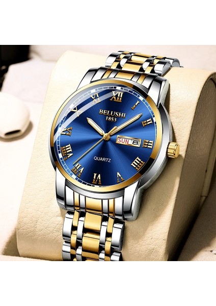 616-TÜM Siyah Poedagar Üst Marka Lüks Erkek Saatler Aydınlık Su Geçirmez Paslanmaz Çelik Izle Erkekler Tarih Takvim Iş Kuvars Kol Saati (Yurt Dışından) fiyatları