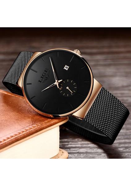 Siyah Mavi Lıge Kuvars Saat Spor Erkek Izle Üst Marka Lüks Ünlü Elbise Moda Saatler Erkek Unisex Ultra Ince Kol Saati Para Hombre (Yurt Dışından) modelleri