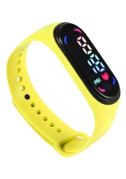 Sarı Çocuk Kol Saati Şık Unisex Su Geçirmez Çocuklar Elektronik Kol Saati Açık Çocuk Kol Saati Çocuk Izle (Yurt Dışından)