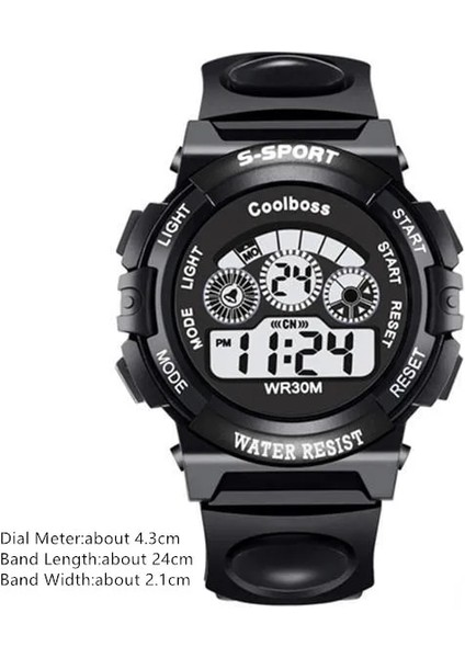 Siyah 2 Erkek Askeri Ordu Saati Spor LED Elektronik Saat Erkekler Için Spor Çalar Saat Çok Fonksiyonlu Kol Saati Saat Montre Homme (Yurt Dışından)