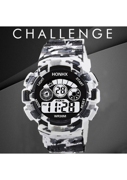 Siyah 2 Erkek Askeri Ordu Saati Spor LED Elektronik Saat Erkekler Için Spor Çalar Saat Çok Fonksiyonlu Kol Saati Saat Montre Homme (Yurt Dışından)