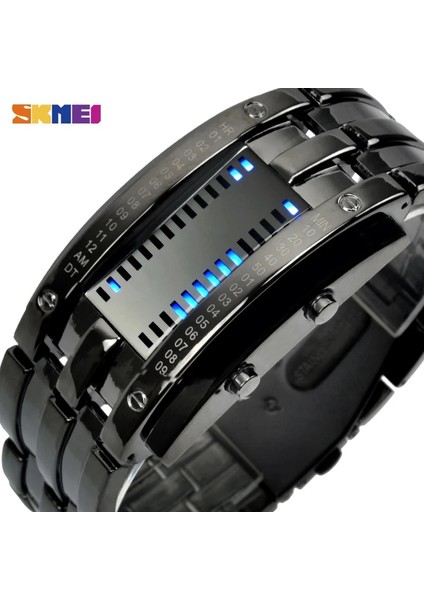 Gümüş Küçük Skmeı Moda Yaratıcı Spor Izle Erkekler Paslanmaz Çelik Kayış LED Ekran Saatler 5bar Su Geçirmez Dijital Saat Reloj Hombre 0926 (Yurt Dışından) fiyatları