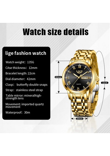 Kahverengi Altın Siyah 2022 Moda Erkek Altın Paslanmaz Çelik Saatler Lüks Minimalist Kuvars Bilek Izle Erkekler Iş Gündelik Saat Relogio Masculino (Yurt Dışından) modelleri