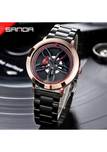 Gül Altın Sanda Jant Izle Hub Özel Tasarım Spor Araba Jant Dönen Izle Su Geçirmez Yaratıcı 2021 Erkek Izle Erkek Tekerlek Kol Saati (Yurt Dışından) modelleri